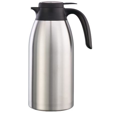 Service Ideas Flow Control Carafe, Vacuum Insulated, 2.0L, Stainless Steel FCC20SS
